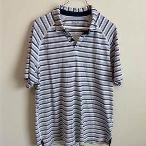 Rhone Men’s Lavender Striped Men's Polo Shirt - Large